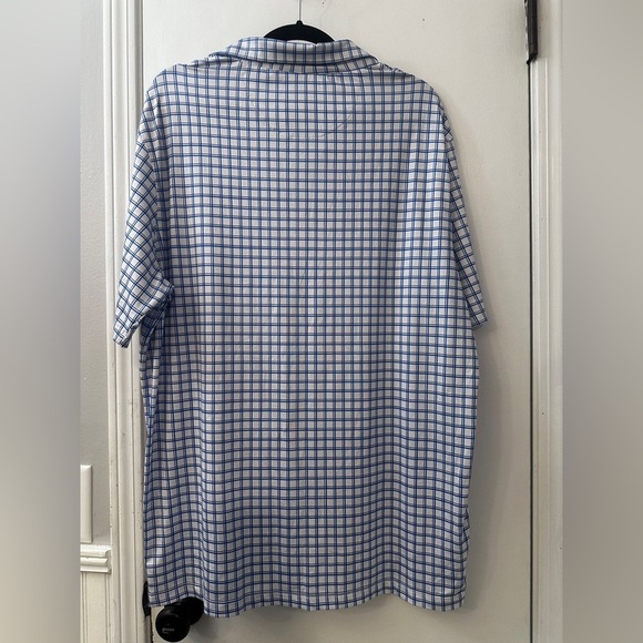 TailorByrd Men’s XXL Blue Check Polo Shirt Stretch Golf Casual Lightweight - Picture 8 of 11